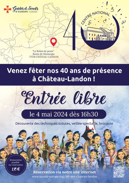 Image Guides et Scouts d'Europe : 40 ans à Château-Landon